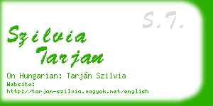 szilvia tarjan business card